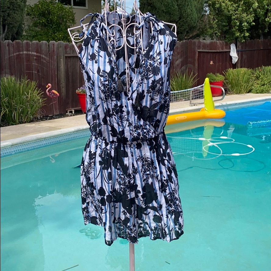 Lucky Brand Romper Swimsuit Cover Up Size L Nwt68